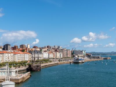 Panoramic view of Santander a sunny day of summer