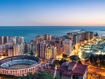 Panorama of Malaga cityscape, Costa del Sol, Spain